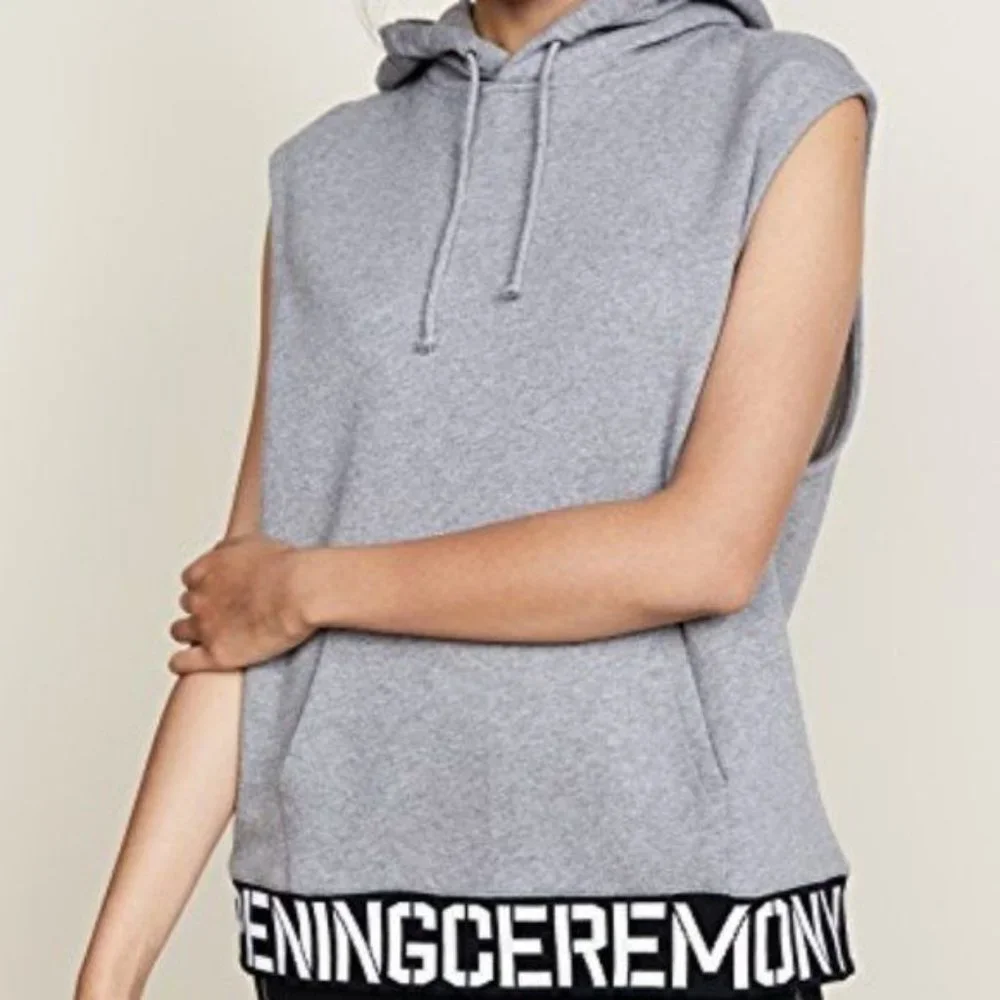 Opening Ceremony OC Elastic Logo Hoodie Vest Muscle Tank - Picture 4 of 9